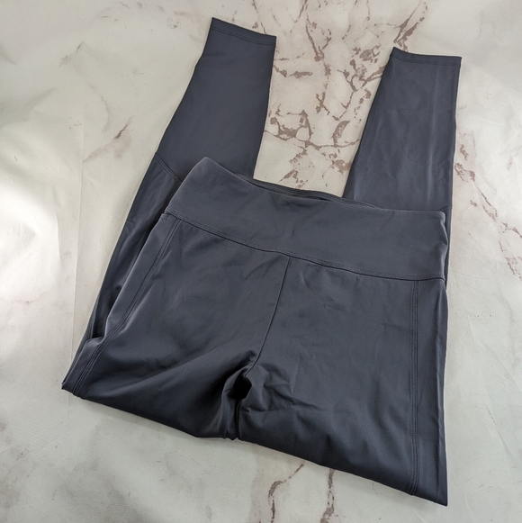 ADAY Leggings Women Large Grey Brakes On Pant Pull On A Day High Rise Crop Ankle - Picture 10 of 11